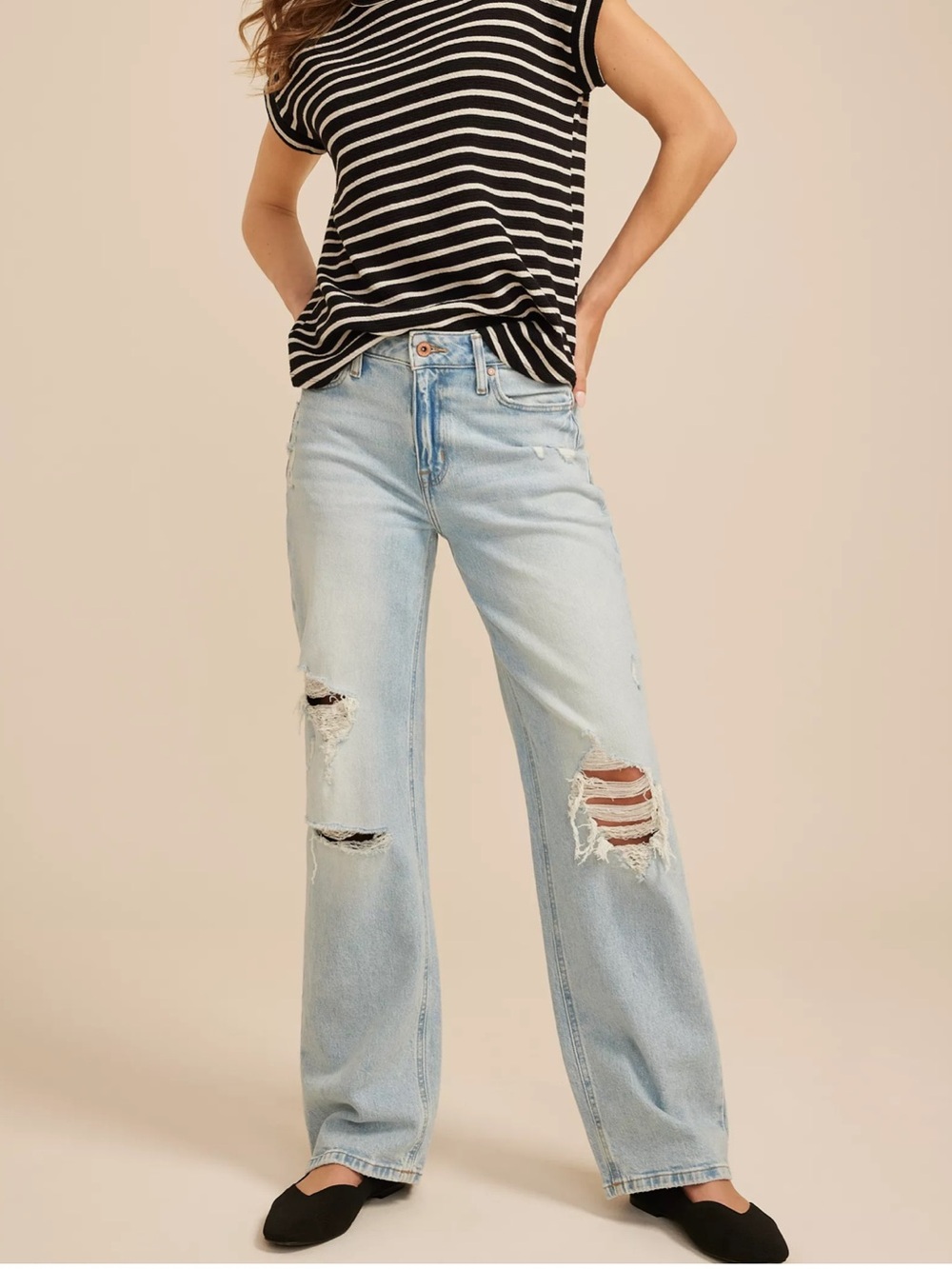 Cute New Edgely High Rise Ripped Jeans